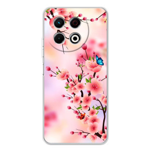 Чохол з картинкою Сакури на TECNO Spark 30 Pro – Метелики на сакурі