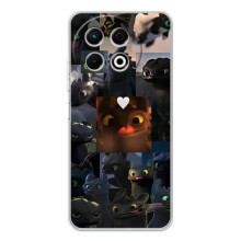 Чехол как приручить дракона на TECNO Spark 30 Pro (Дракон коллаж)