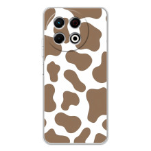 Чехол с принтом коровы на ТЕКНО Спарк 30 Про – Коричневый принт