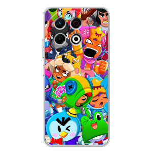 Силиконовый Чехол на TECNO Spark 30 Pro с картинкой Brawl Stars – Brawl-Stars