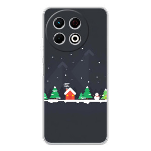 Силіконовий бампер на різдво для TECNO Spark 30 Pro – Місто зимове
