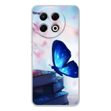 Силиконовый бампер с картинкой животных для TECNO Spark 30 Pro (Бабочка синяя)