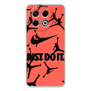 Силиконовый Чехол Nike Air Jordan на ТЕКНО Спарк 30 Про (Just Do It)