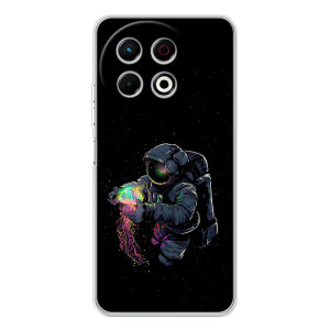 Силиконовый Чехол с принтом "Космонавты" на TECNO Spark 30 Pro – В руках земля