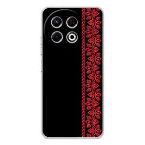 Силиконовый Чехол на TECNO Spark 30 Pro – Красная Вышиванка
