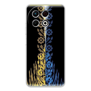 Силиконовый Чехол на TECNO Spark 30 Pro – Патриотическая вышиванка