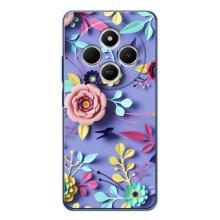 Чехлы с Цветами для Tecno Spark 30 (VPrint) (Цветочный дизайн)