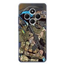 Чехлы с картинкой ЗСУ для Tecno Spark 30 (AlphaPrint) (Воин ВСУ)