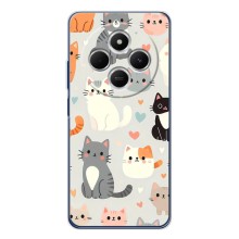 Чехол с рисунком кот на Tecno Spark 30 (Коллаж котов)
