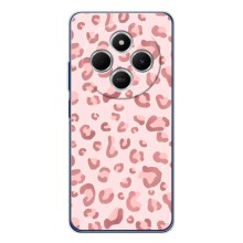 Чехол с розовым рисунком для Tecno Spark 30 (Розовый леопард)