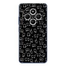 Чехол на тематику: Коты для Tecno Spark 30C – Котики на черном