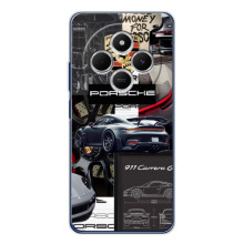Чехол с авто Порше для Tecno Spark 30C – Коллаж Порше