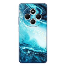 Мраморный чехол на Tecno Spark 30C (VPrint) (Голубой мрамор)