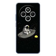Силіконовый Чохол з принтом "Космонавти" на Tecno Spark 30C – Космонавт на рибалці