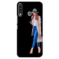 Чехол с картинкой Модные Девчонки TECNO Spark 4 – Девушка со смартфоном