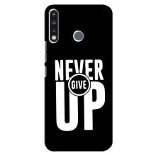 Силіконовый Чохол на TECNO Spark 4 з картинкою НАЙК (Never Give UP)