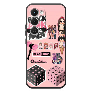 Чехлы с картинкой для Tecno Spark 40 Pro Plus – BLACK PINK коллаж