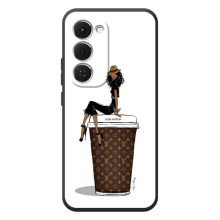 Чехлы Луи Витон для Tecno Spark 40 Pro Plus (AlphaPrint - LOUIS VUITTON) (кофе LOUIS VUITTON)