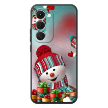 Чехлы на Новый Год Tecno Spark 40 Pro Plus (Снеговик в шапке)