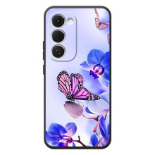 Чехлы с Цветами для Tecno Spark 40 Pro Plus (VPrint) (Бабочка на цветочке)