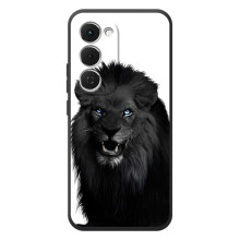 Чехлы с картинками животных Tecno Spark 40 Pro Plus (Черный ЛЕВ)