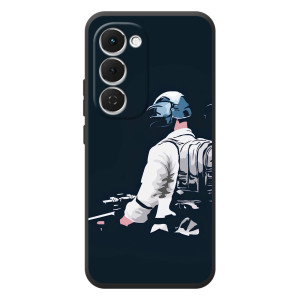 Силиконовый чехол с картинкой "Герой Pubg" на Tecno Spark 40 Pro Plus – В экиперовке
