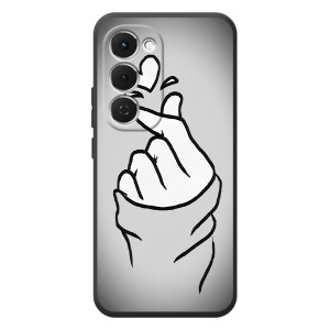 Чехол с принтом для Tecno Spark 40 Pro Plus (AlphaPrint - Знак сердечка)
