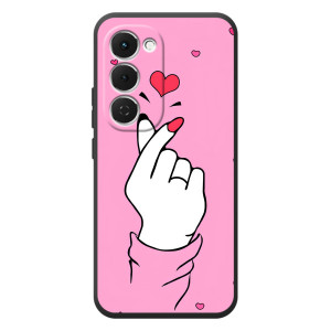 Чехол с принтом для Tecno Spark 40 Pro Plus (AlphaPrint - Знак сердечка)