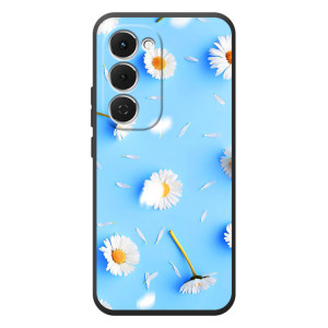 Чехол с Цветами для Tecno Spark 40 Pro Plus – ромашки на голубом