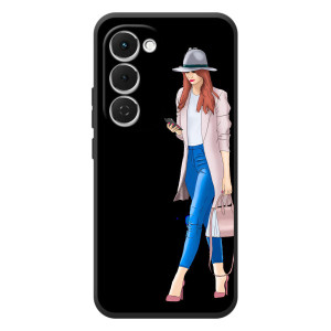 Чехол с картинкой Модные Девчонки Tecno Spark 40 Pro Plus – Девушка со смартфоном