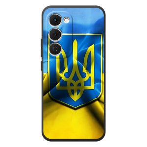 Чехол с картинкой (Патриотический ГЕРБ) на Tecno Spark 40 Pro Plus – Герб и Флаг Украины