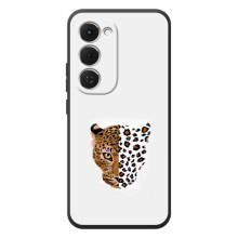 Чохол з леопардовим принтом на Tecno Spark 40 Pro Plus (Леопард на білому)