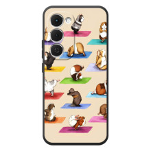 Чохол з Прикольним Принтом на Tecno Spark 40 Pro Plus – Йога свинок