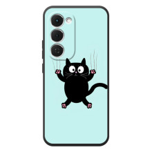 Чехол с принтом для Tecno Spark 40 Pro Plus (AlphaPrint) Модные коты (Падающий кот)