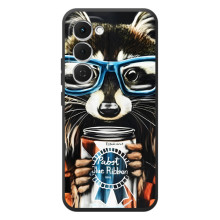 Чехол с принтом для Спарк 40 Про Плюс - (Прикольные) (AlphaPrint) (Енот с банкой)