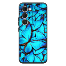 Чехол с принтом для Спарк 40 Про Плюс - (Прикольные) (AlphaPrint) (Синие бабочки)