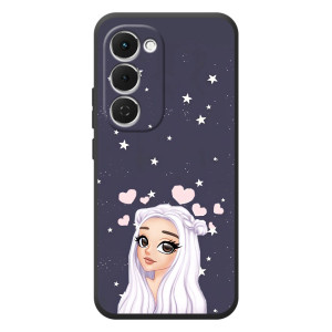 Чехол Стильные девушки на Tecno Spark 40 Pro Plus – Девушка и сердечки