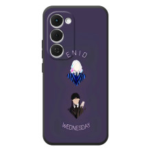 Чехлы Венсдей на Tecno Spark 40 Pro Plus Уэнсдей (AlphaPrint) – Уэнздей и подруга