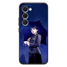 Чехлы Венсдей на Tecno Spark 40 Pro Plus Уэнсдей (AlphaPrint) – Уэнздей с зонтом