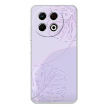 Чехол цветочный дизайн для Tecno Spark 40 Pro Plus – Монстера фиолетовая
