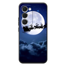 Новогодние Чехлы для Спарк 40 Про Плюс (VPrint) (Санта - луна)