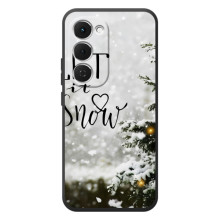 Новогодние, Праздничные Чехлы для Tecno Spark 40 Pro Plus - 2024 год (Let it snow)