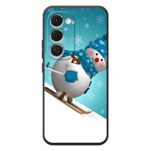 Чехол с зимним принтом для Спарк 40 Про Плюс (Лыжник)