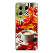 Чехол с уникальным дизайном «Осень с кофе» для Tecno Spark 40 Pro Plus