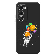 Силіконовый Чохол з принтом "Космонавти" на Tecno Spark 40 Pro Plus – Космонавт з кульками