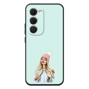 Силіконовый Чохол на Tecno Spark 40 Pro Plus з картинкой Модных девушек – В шапці