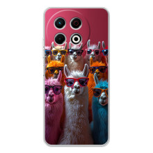 Чехол с принтом стильные животные для Спарк 40 Про (Ламы в очках)