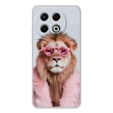 Чехол с принтом стильные животные для Спарк 40 Про (Лев в очках)