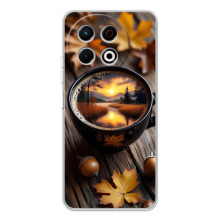 Чехол с уникальным дизайном «Осень с кофе» для Tecno Spark 40 Pro – Тёмный кофе