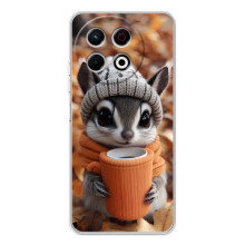 Печатный чехол «Зверята с кофе» для Tecno Spark 40 Pro